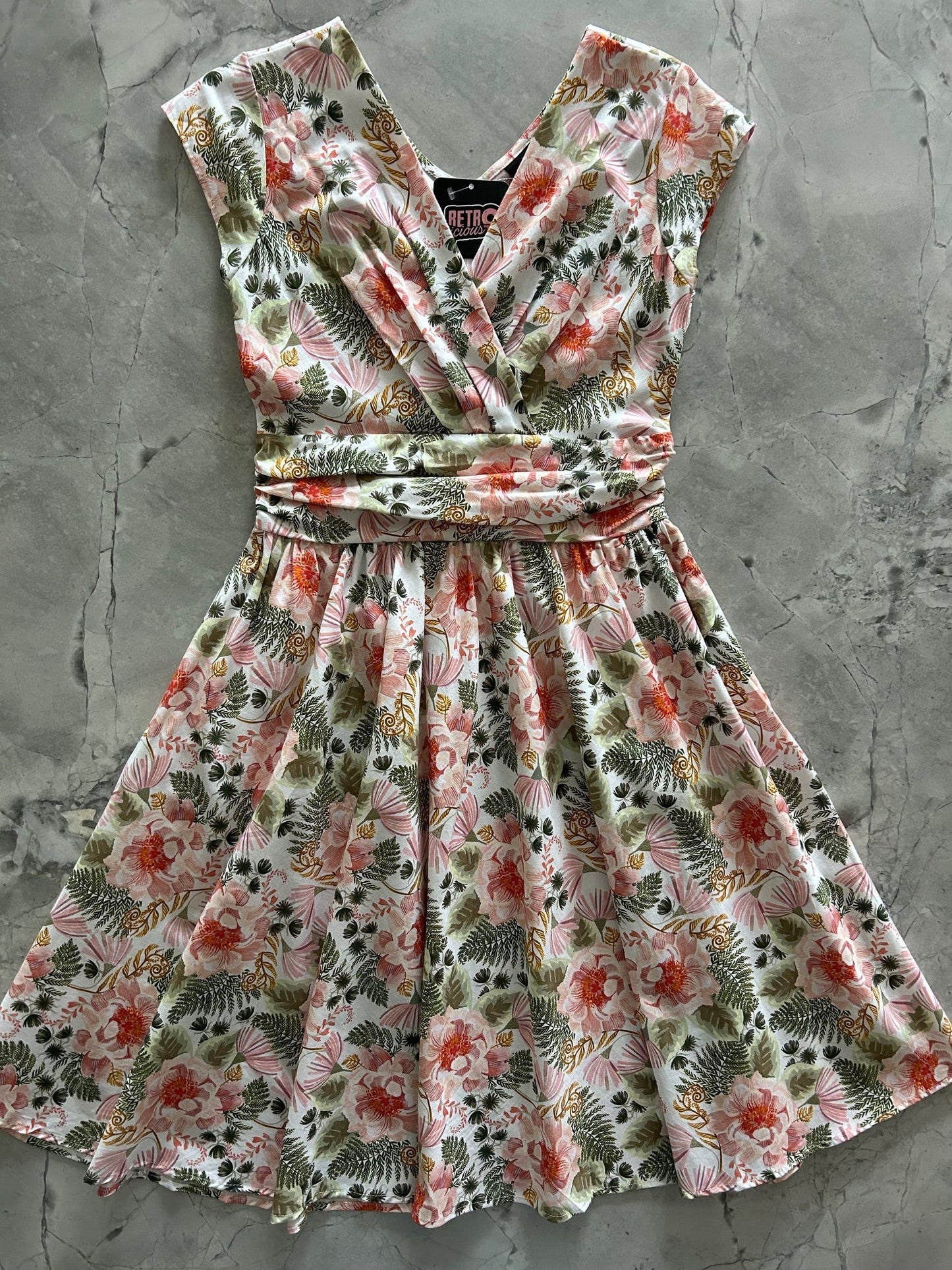 Pink Floral Greta Dress Retrolicious