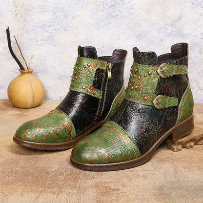 Retro Womens Rivet Belt Buckle Fashion Boots See size chart under “more details” The Fashion Celestial
