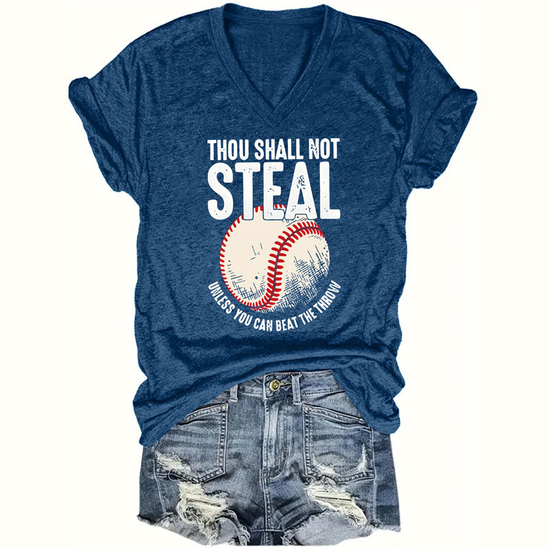 Thou Shall Not Steal Baseball Shirt for Women FitiqueFit