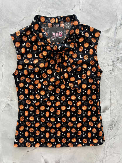 Jack-o’-lantern Bow Top Retrolicious