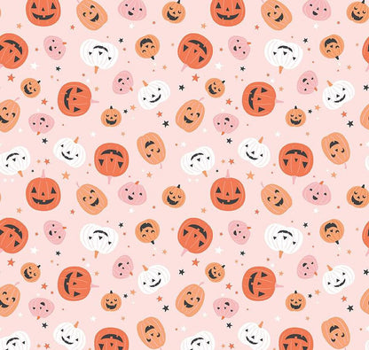 Pink Jack-o’-lantern Bow Top Retrolicious