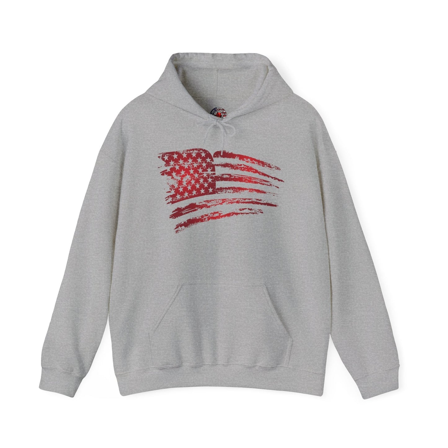 Red American Flag Hooded Sweatshirt The Devil's Pickle