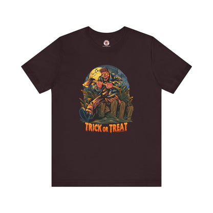 Axe Wielding Zombie Trick or Treat T-Shirt The Devil's Pickle