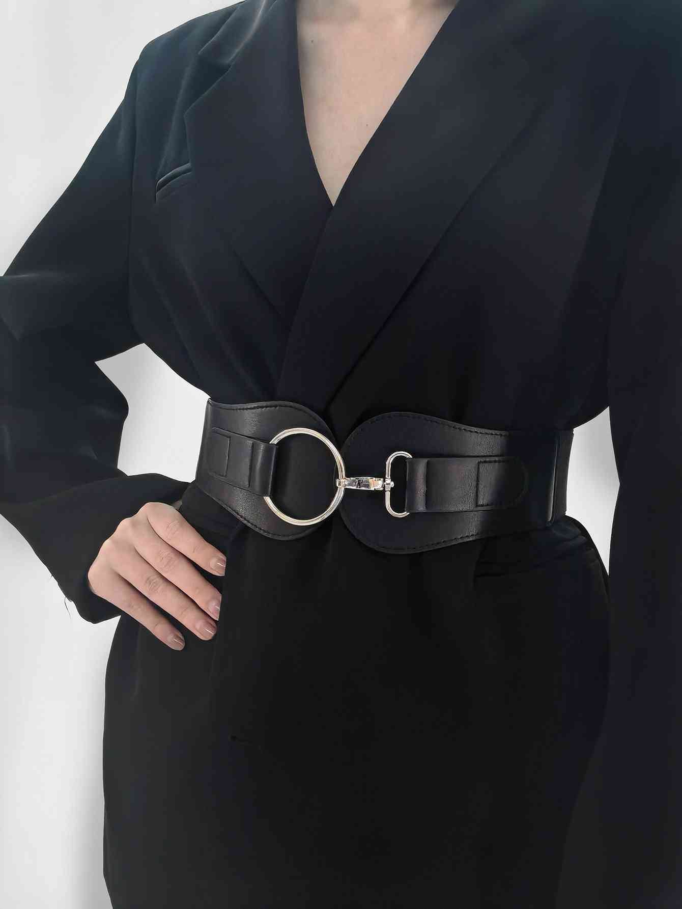 Elegant Fashion PU Elastic Wide Belt – Adjustable Comfort Fit See size chart under “more details” The Fashion Celestial