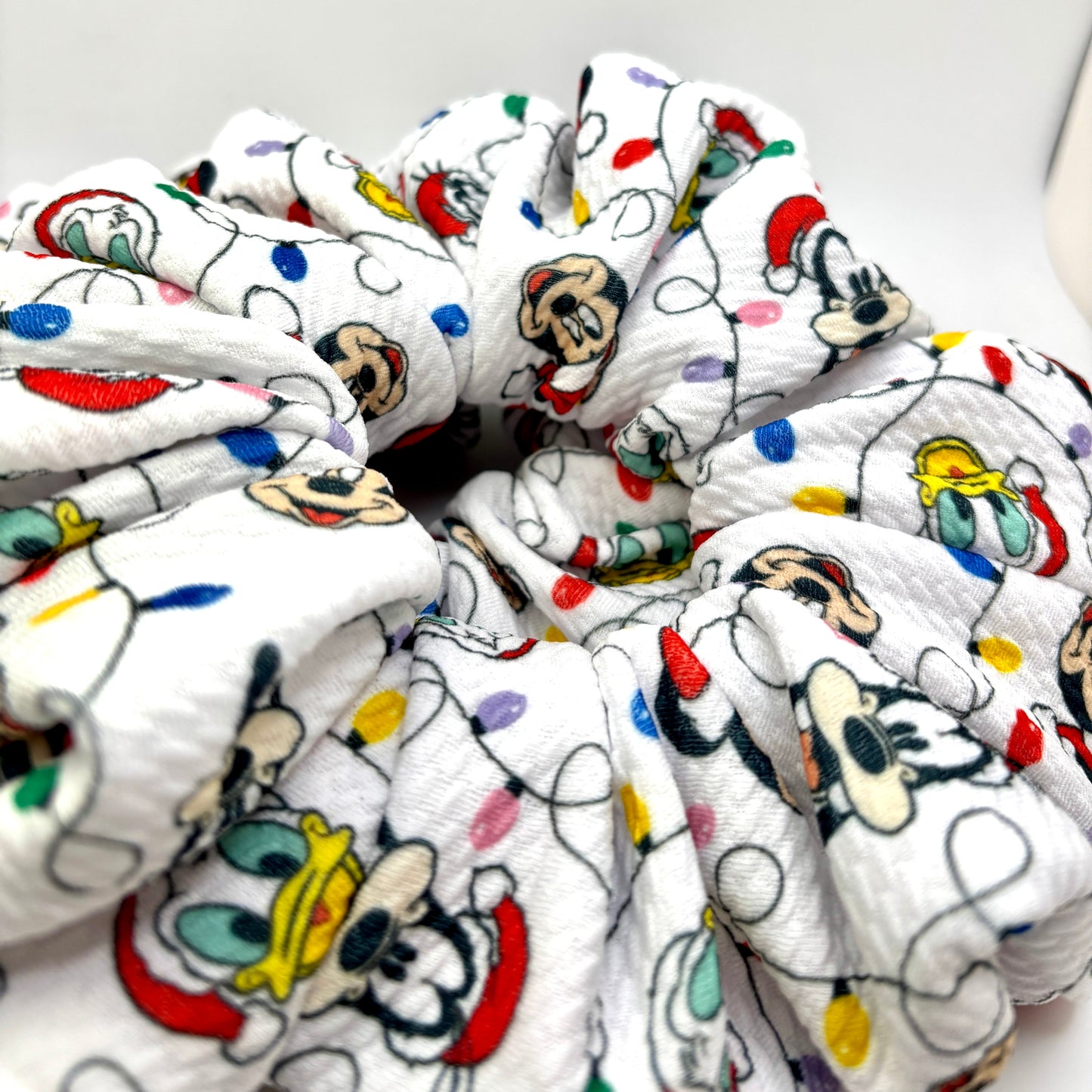White Christmas Lights Mickey Bullet Scrunchie Enchanted Scrunch