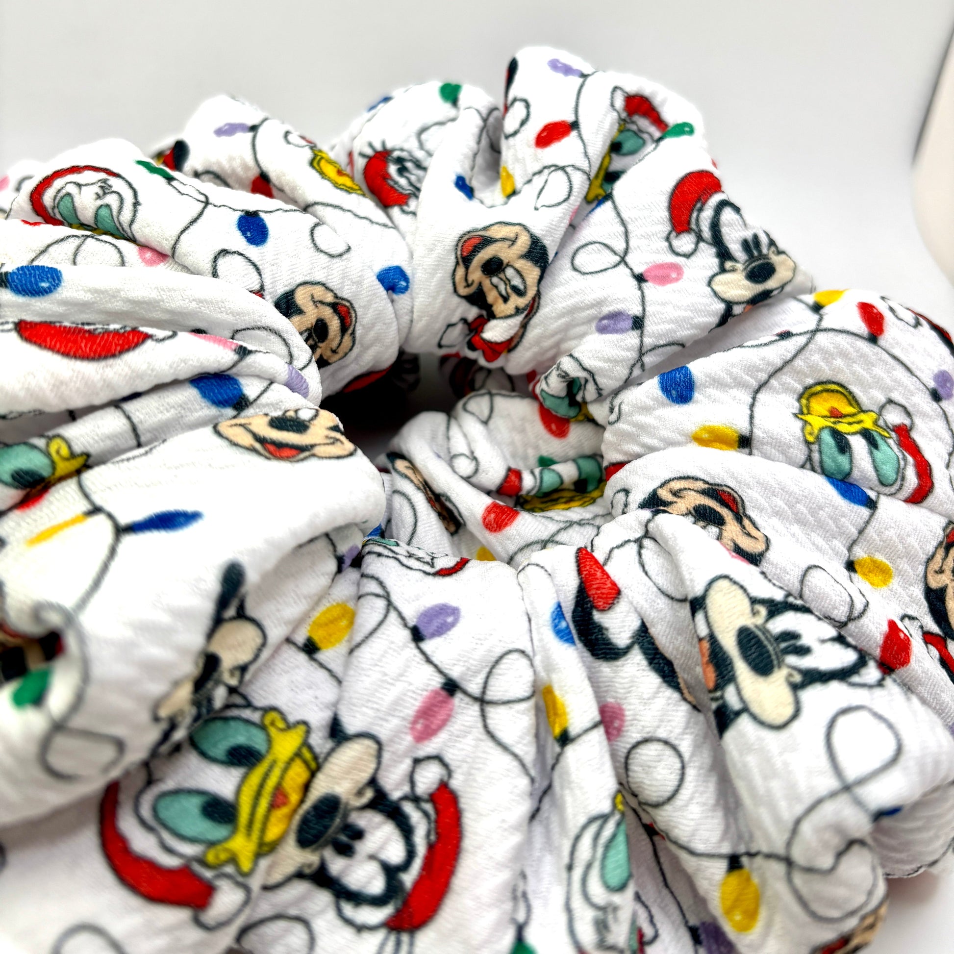 White Christmas Lights Mickey Bullet Scrunchie Enchanted Scrunch