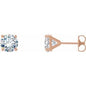 14K Rose 2 CTW Lab-Grown Diamond 4-Prong Stud Earrings Ethereal Legacy Boutiques