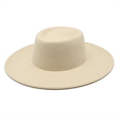 Ella Wide Brim Wool Jazz Hat – Stylish Felt Hat in 16 Colors Country in My Heart