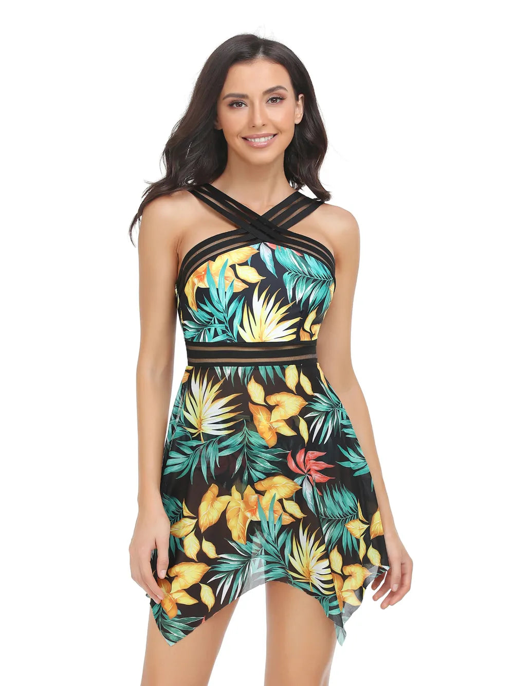 Cutout Printed Two-Piece Swim Set New Era Fashion LLc