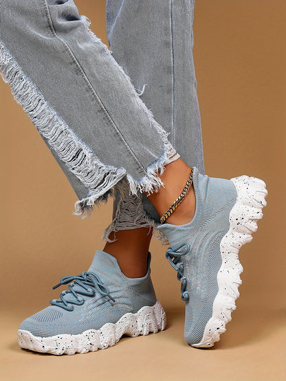 Women'S Plus Size Casual Sports Shoes | Lightweight Breathable Running Shoes, Fashionable Slip-On Style, Low Top, Round Toe, Fabric Upper and Insole, Rubber Sole NovaCart