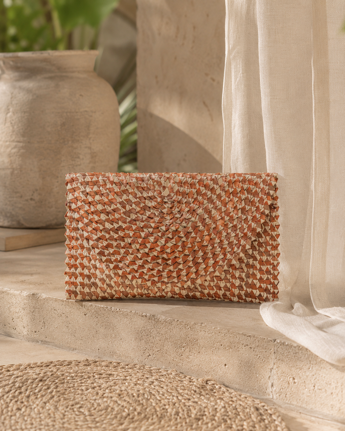 Ombre Rattan Clutch Village Thrive