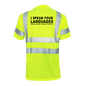 Four Languages - Reflective Safety T-Shirt Armed American Supply