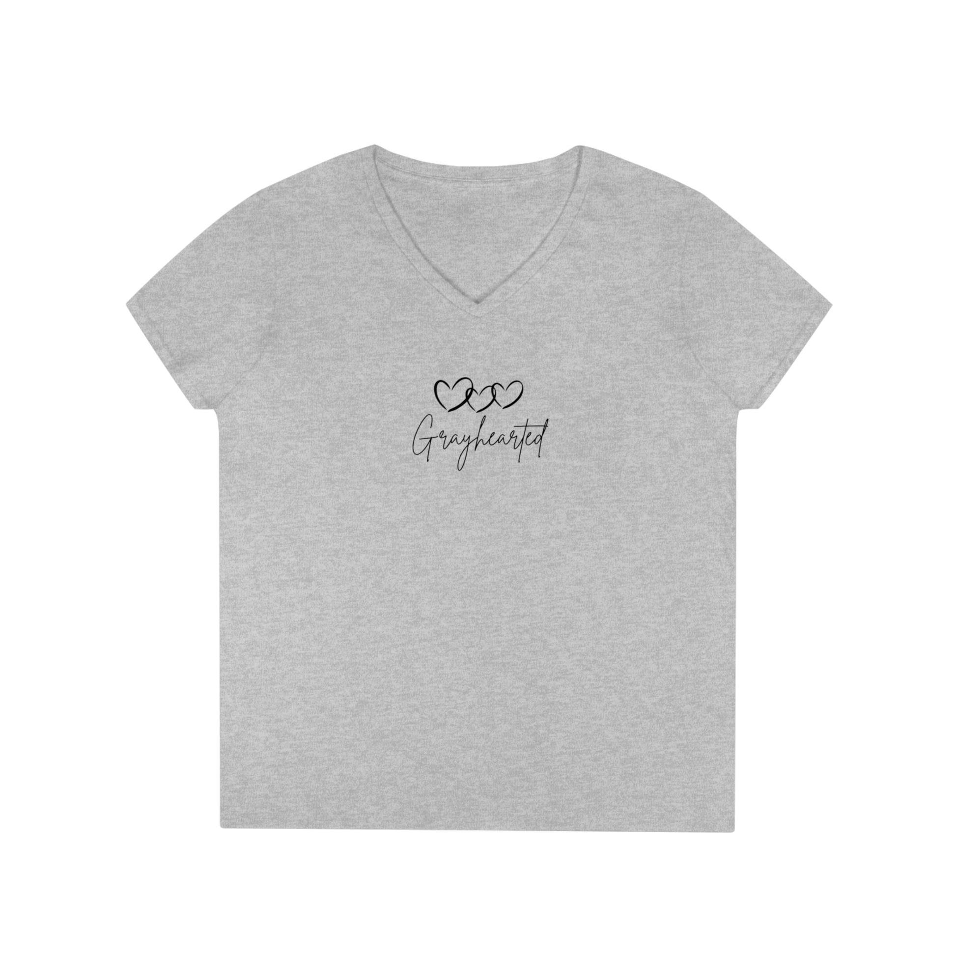 Grayceful 3 hearts Ladies' V-Neck T-Shirt Grayceful LLC