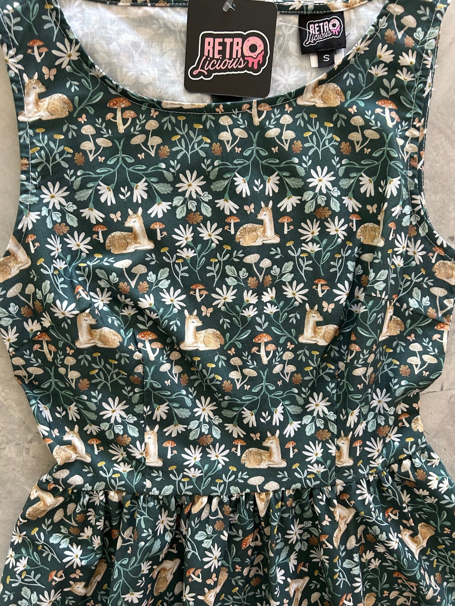 Deer Midi Dress Retrolicious