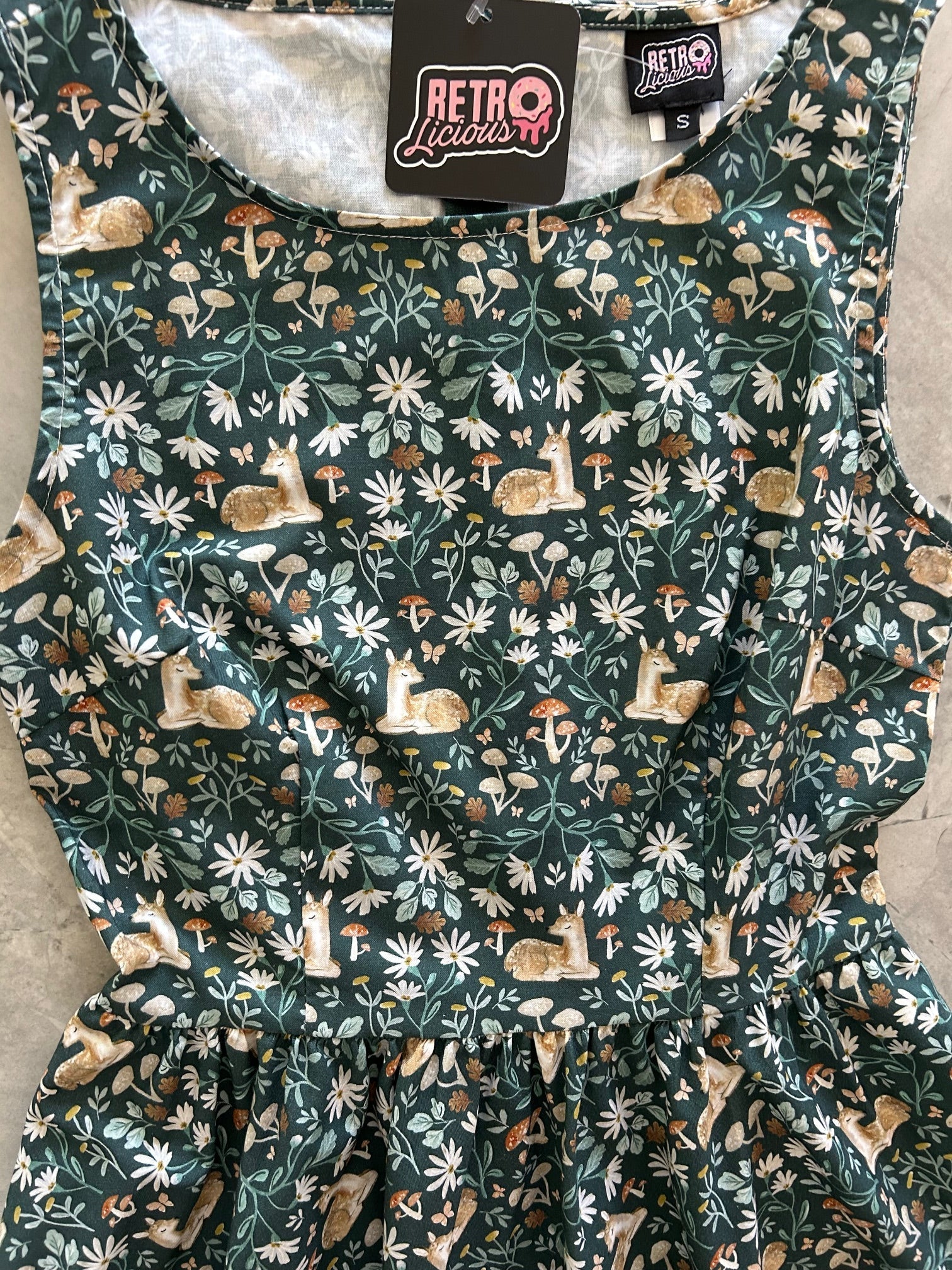 Deer Midi Dress Retrolicious