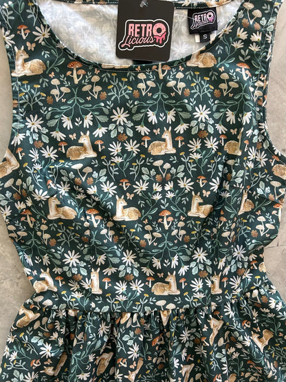 Deer Midi Dress Retrolicious