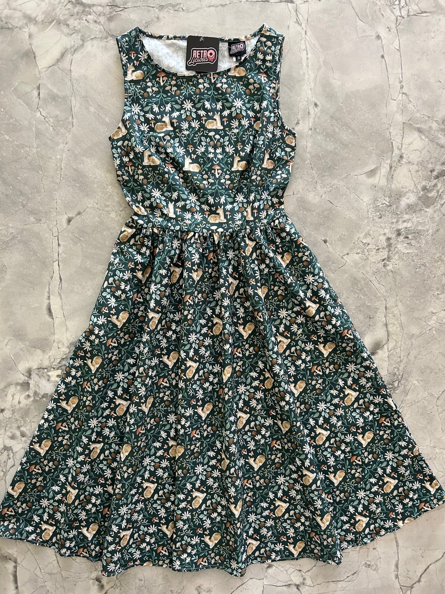 Deer Midi Dress Retrolicious