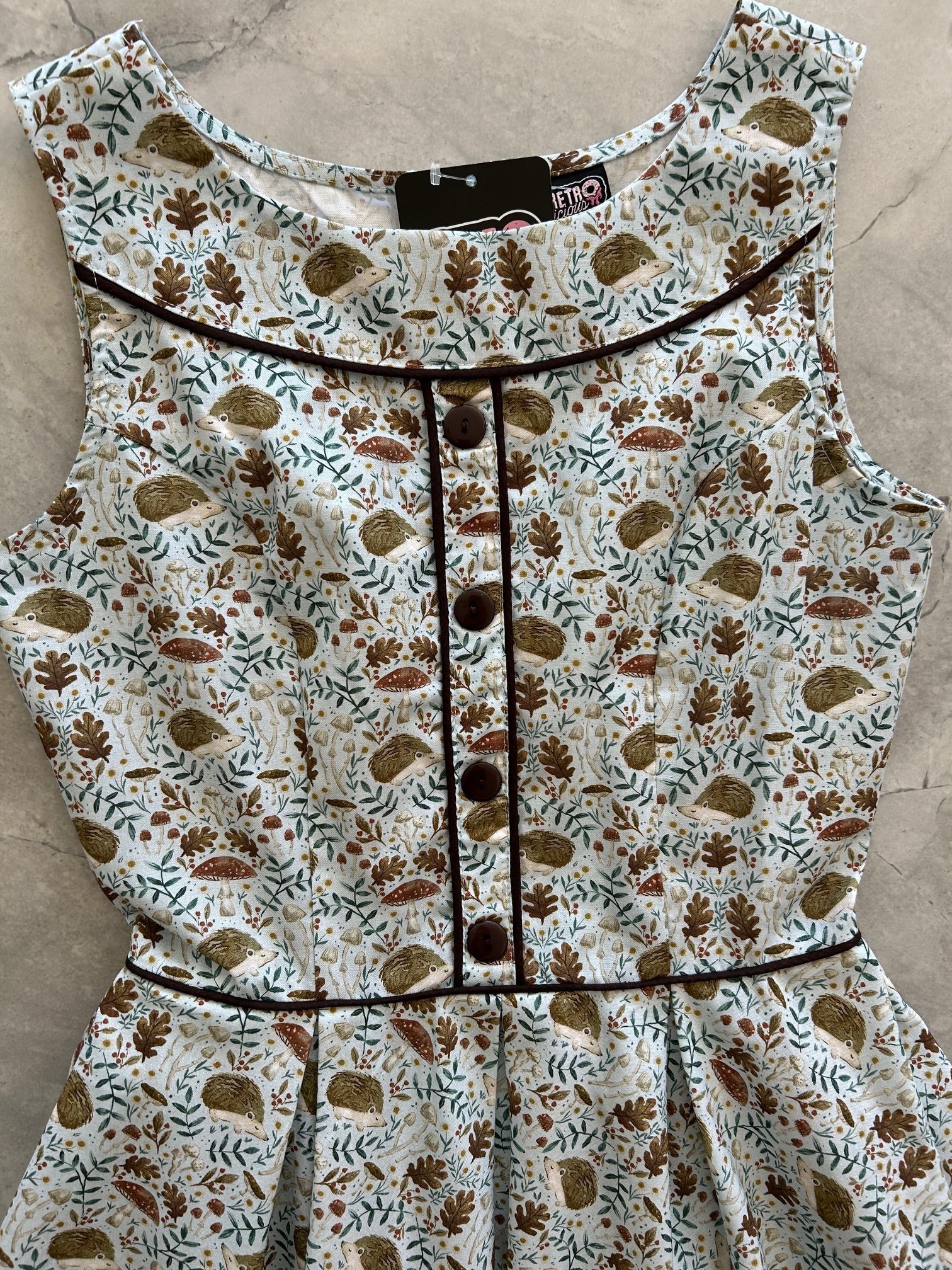 Elizabeth Dress in Hedgehogs Retrolicious