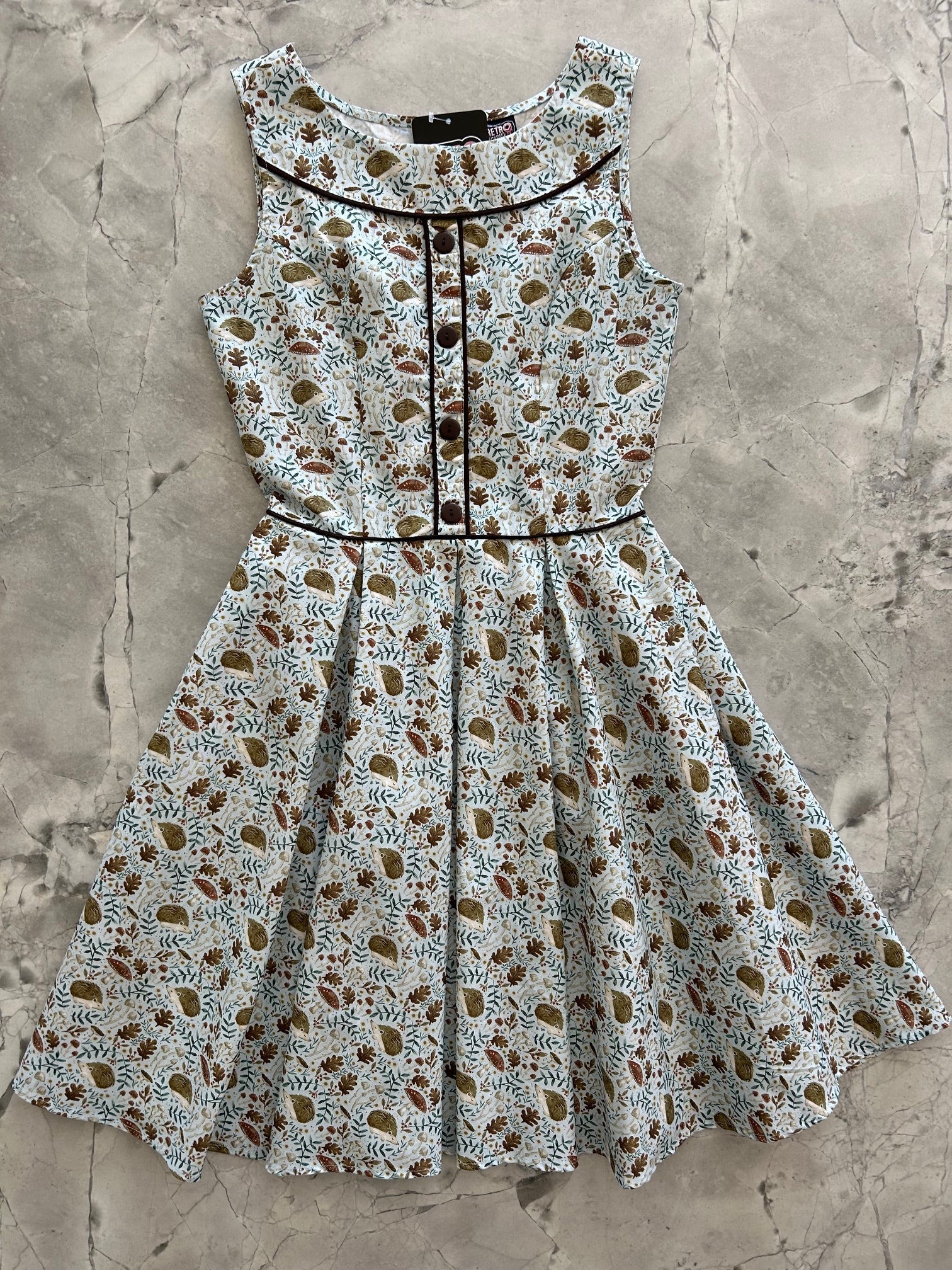 Elizabeth Dress in Hedgehogs Retrolicious