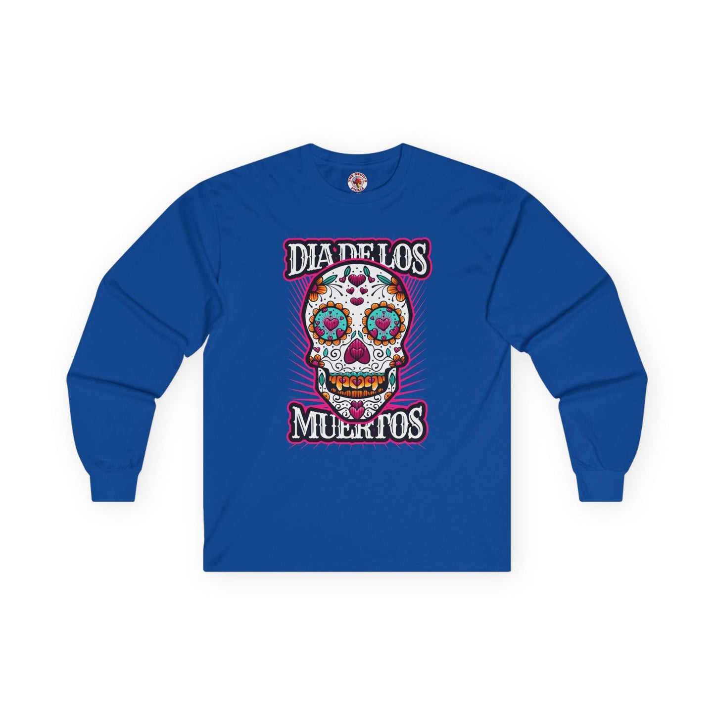 Dia De Los Muertos Skull Long Sleeve Tee The Devil's Pickle