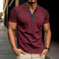Men's Summer Polo Shirt with Button V-Neck, Short-sleeved SnagBag