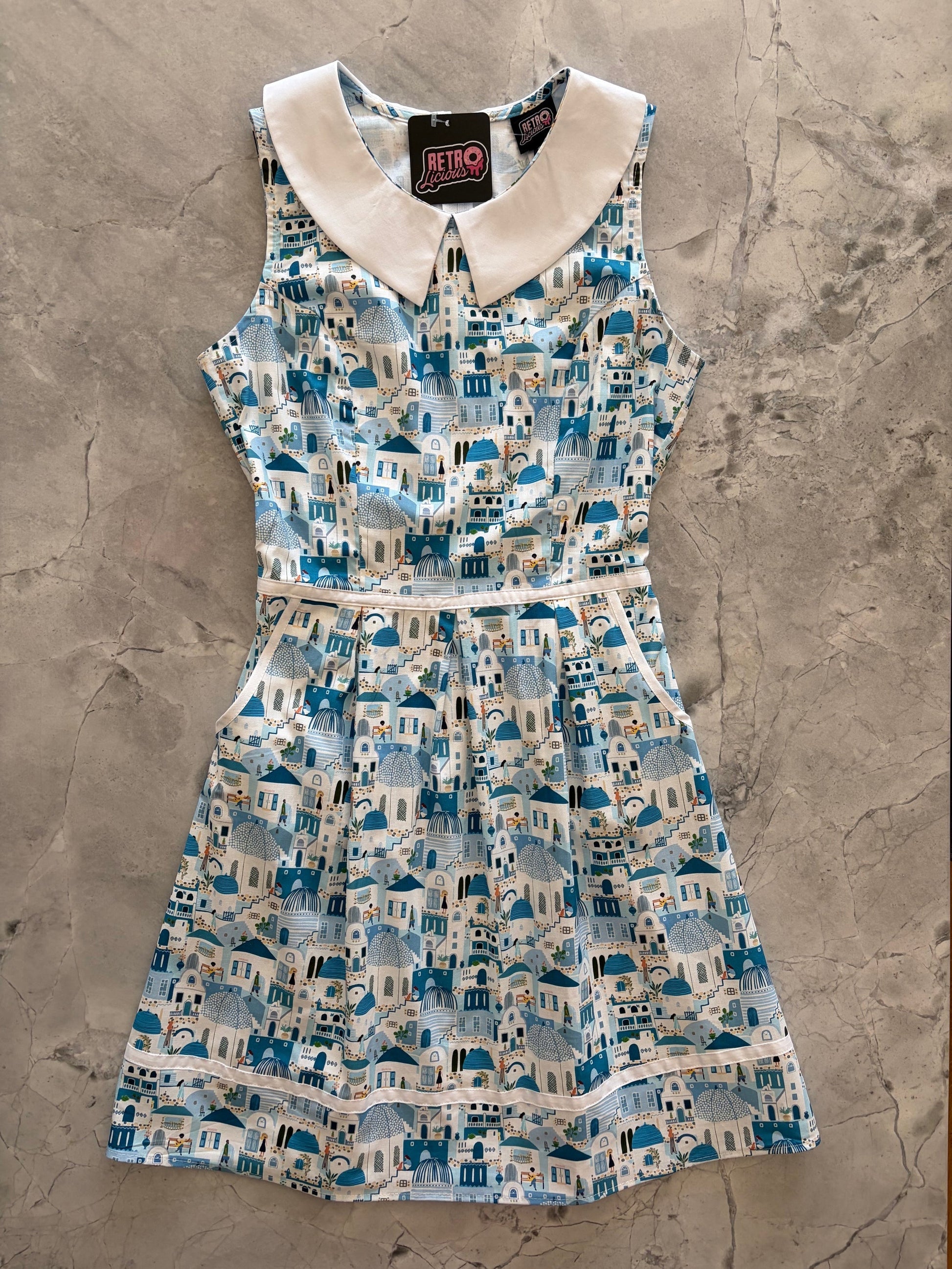 Santorini Collared Dress Retrolicious