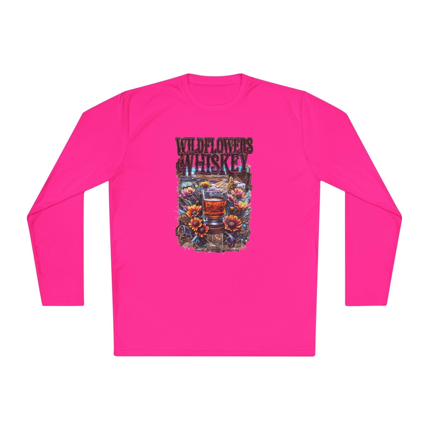 Wildflowers and Whiskey Lightweight Long Sleeve Tee Country in My Heart