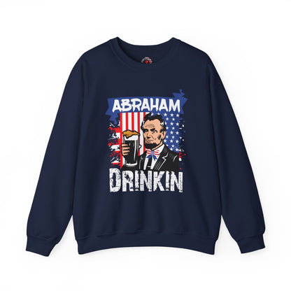 Abraham Drinking Crewneck Sweatshirt The Devil's Pickle