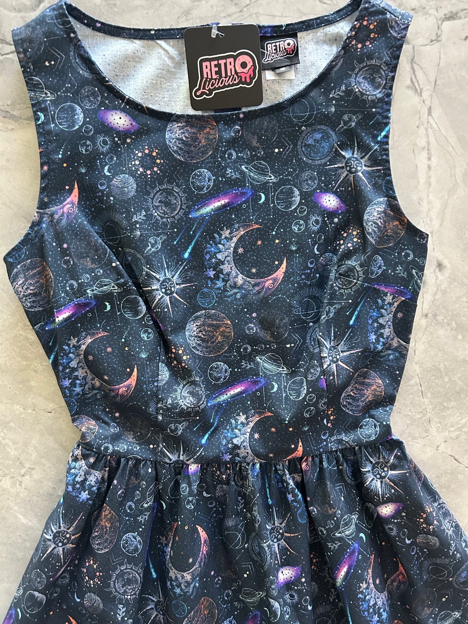 Space Vintage Dress Retrolicious