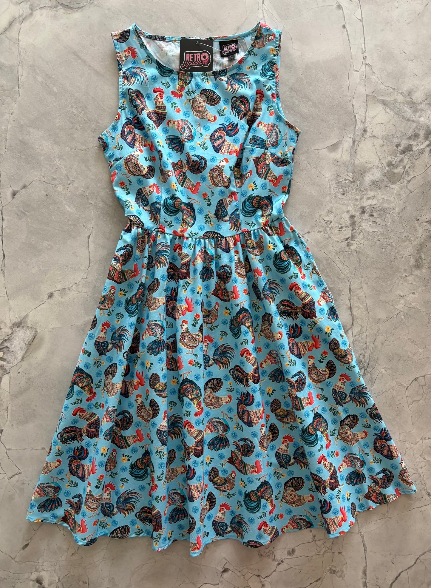 Chicken Vintage Dress Retrolicious