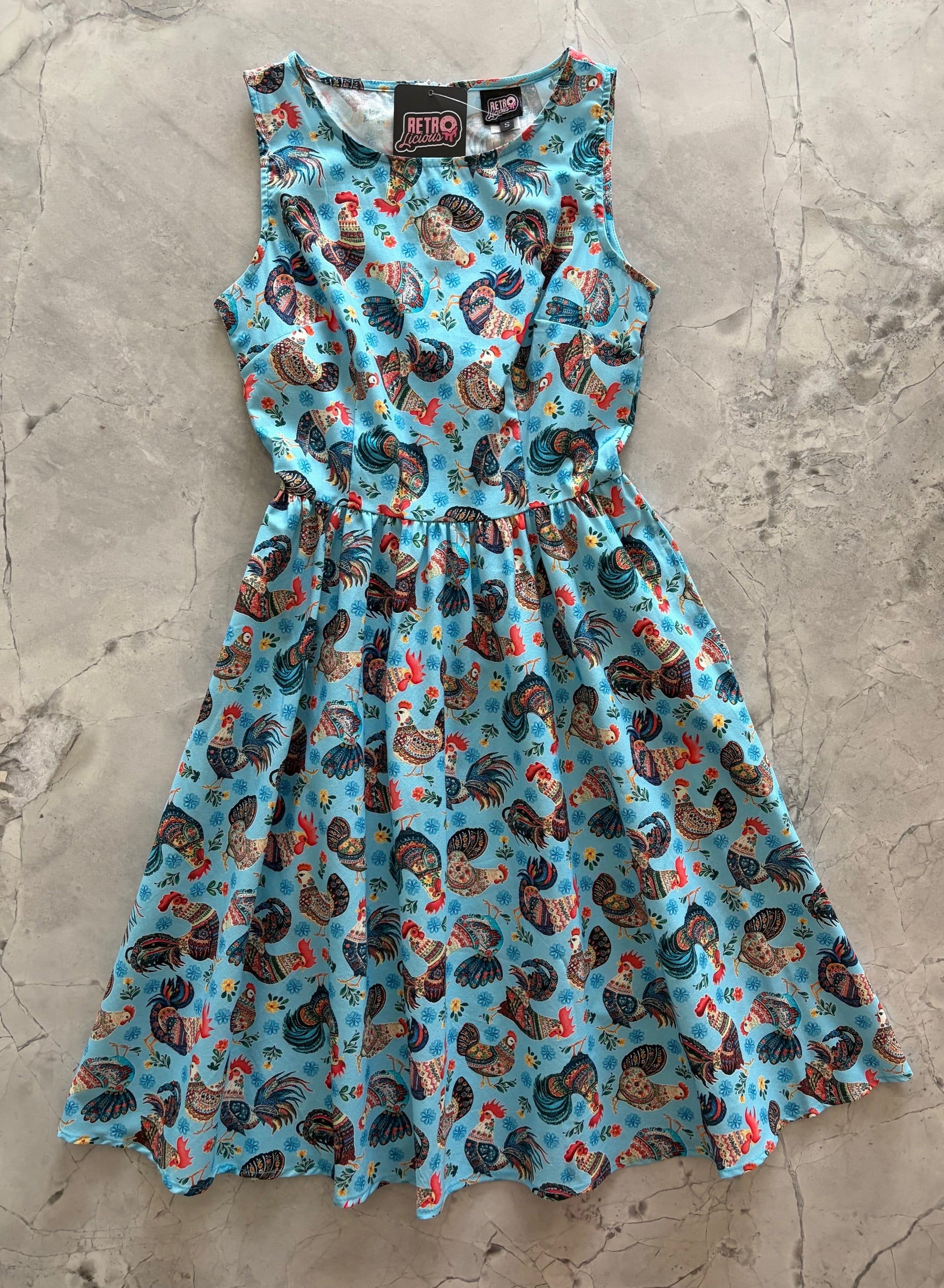 Chicken Vintage Dress Retrolicious