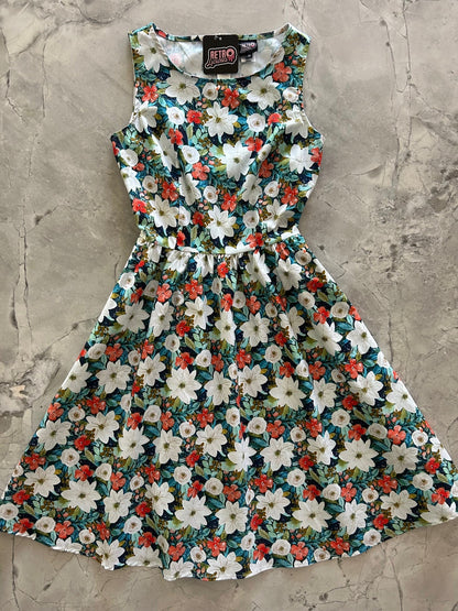 Winter Floral Vintage Dress Retrolicious