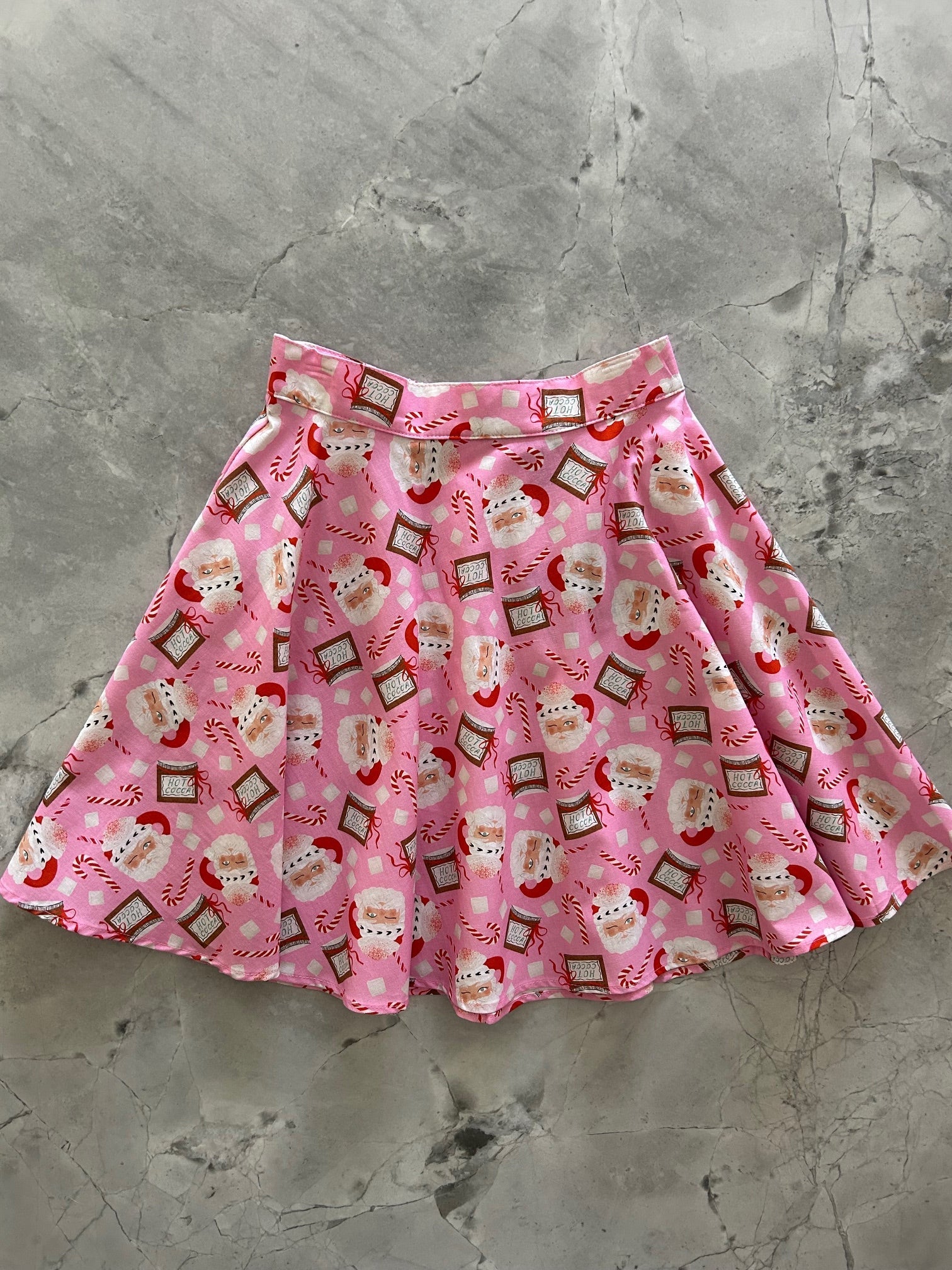 Santa Mugs Skater Skirt Retrolicious