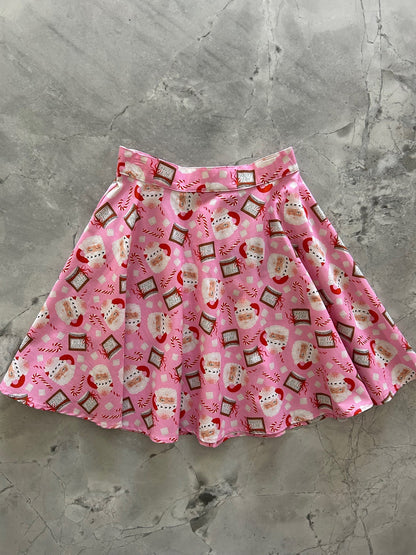 Santa Mugs Skater Skirt Retrolicious