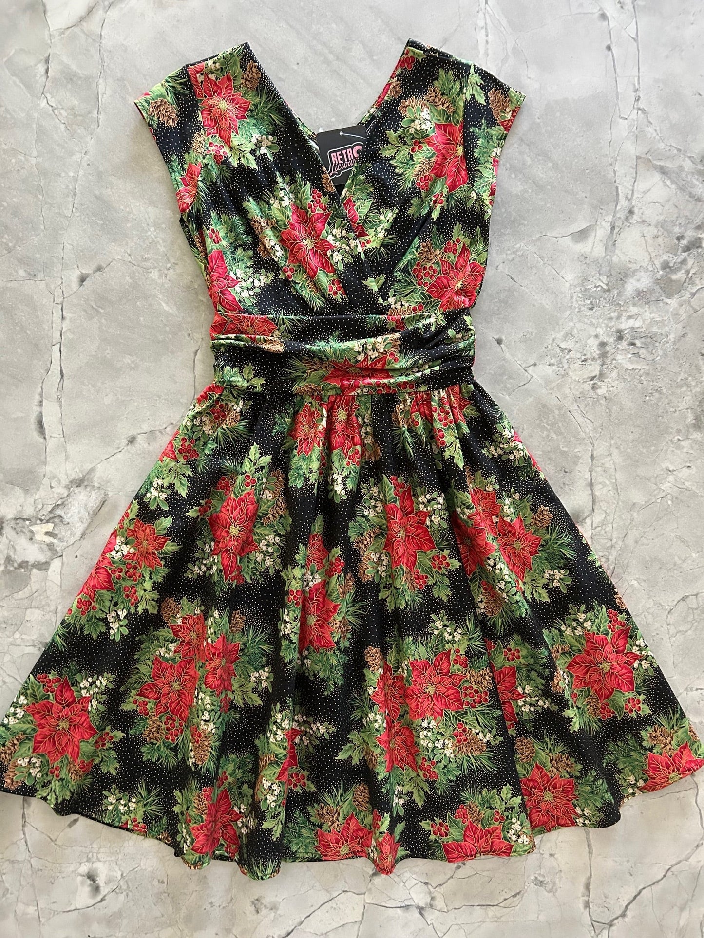 Poinsettia Greta Dress Retrolicious