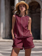 Women's Resort Quilted Sleeveless Top & Shorts Set FitiqueFit