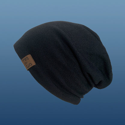 Unisex Beanie | Black, Lightweight, Fabric, Toggle Closure, Urban Style, Ideal for Spring/Fall/Winter NovaCart