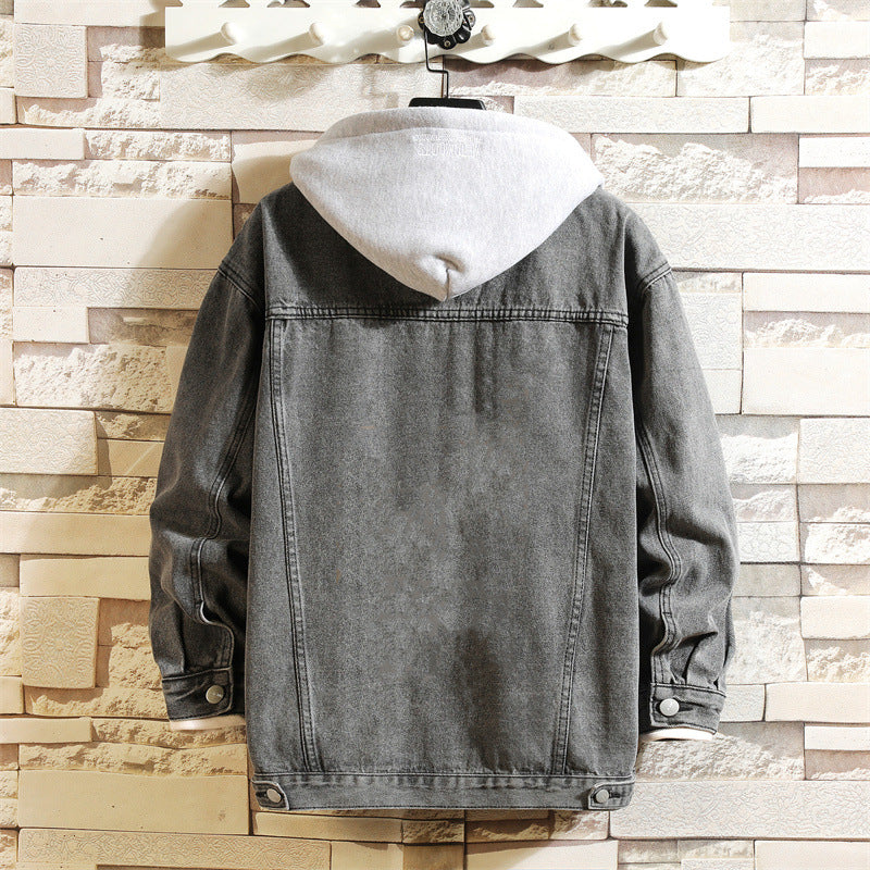 Women's Oversized Washed Denim Jacket – Hooded Loose Korean Style FitiqueFit