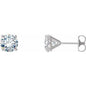 14K White 1 CTW Lab-Grown Diamond 4-Prong Stud Earrings Ethereal Legacy Boutiques