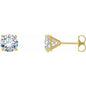 14K Yellow 1/2 CTW Lab-Grown Diamond 4-Prong Stud Earrings Ethereal Legacy Boutiques