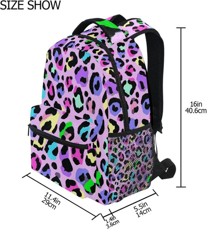 Toddler Backpack for School Rainbow Cheetah Leopard Boys Girls Kids School Bags Bookbag Elementary Children Bookbags Casual Travel Back Pack