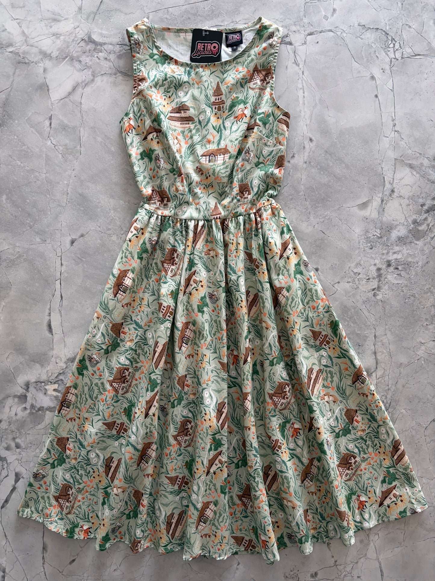 Cottage Tales Midi Dress Retrolicious