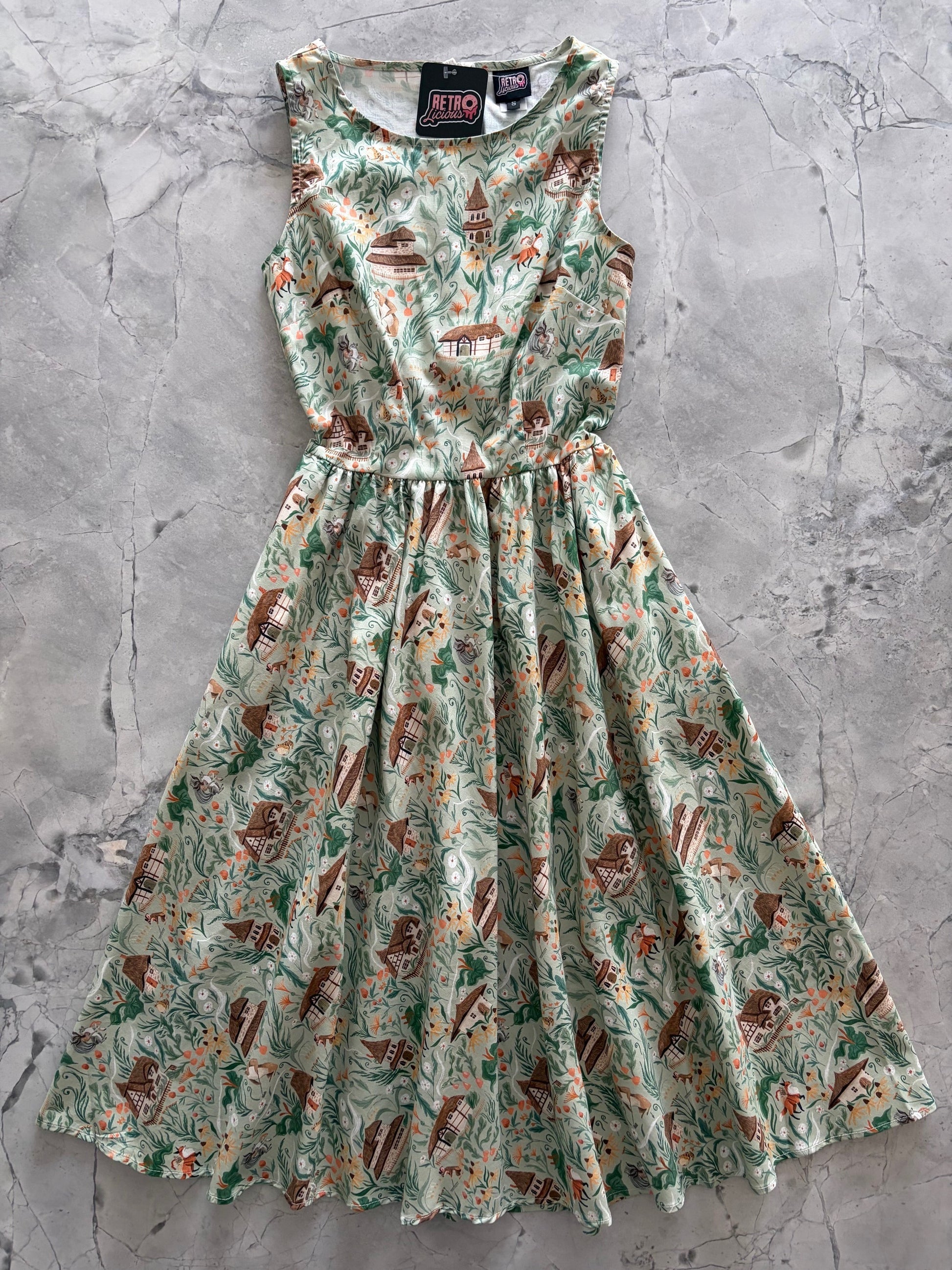 Cottage Tales Midi Dress Retrolicious