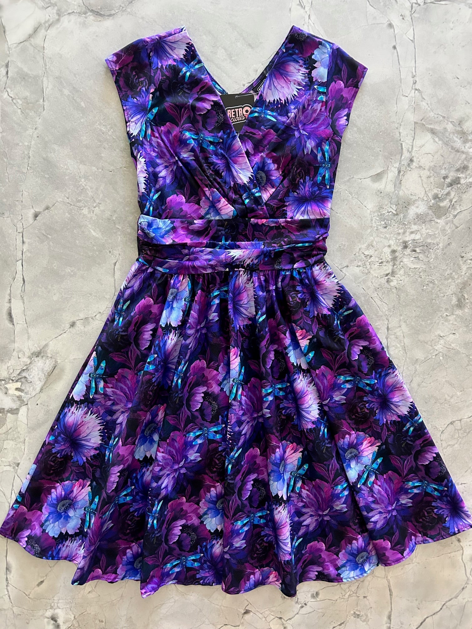 Dragonfly Floral Greta Dress Retrolicious