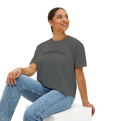 Women's Boxy Tee " Graylicious" Grayceful LLC