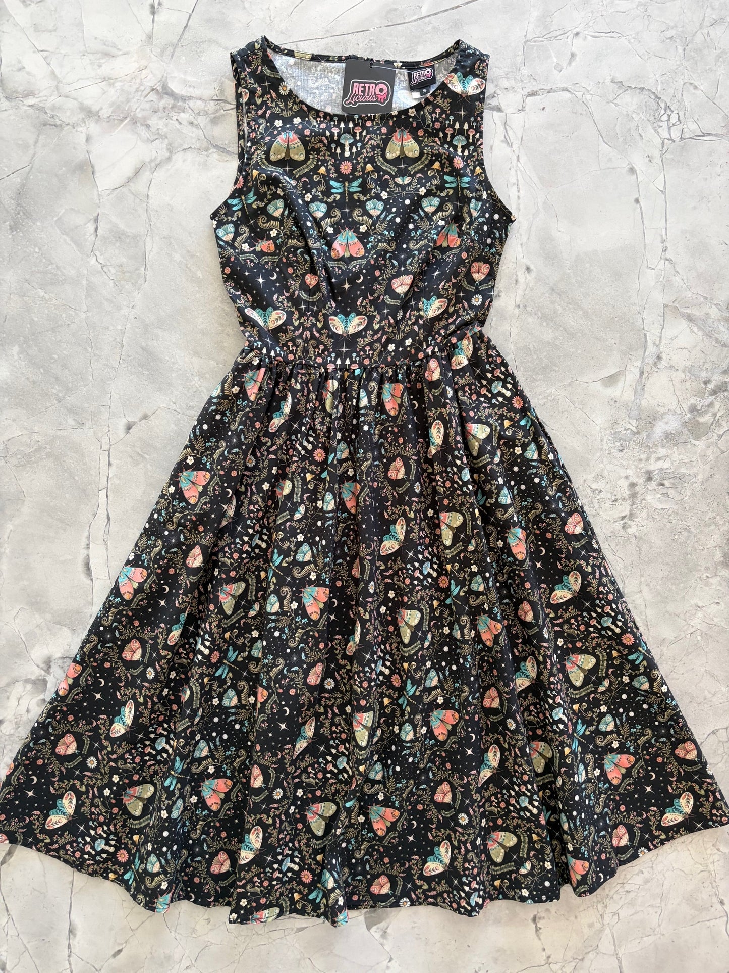 Midnight Midi Dress Retrolicious