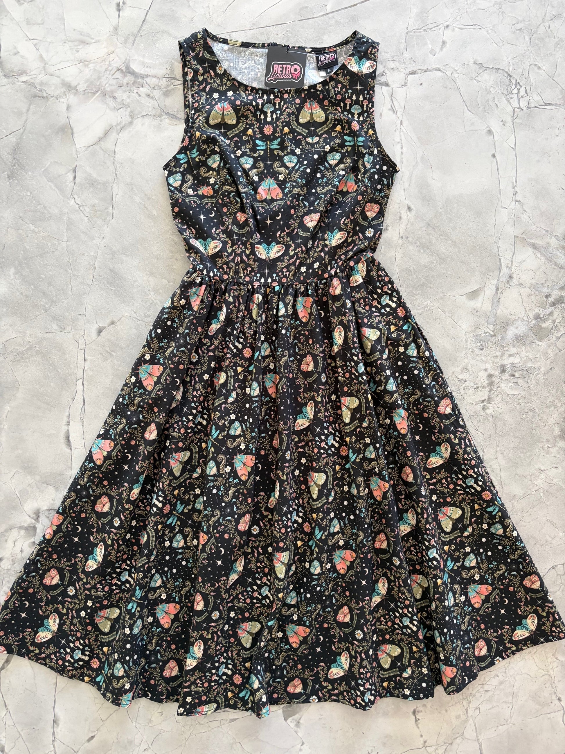 Midnight Midi Dress Retrolicious