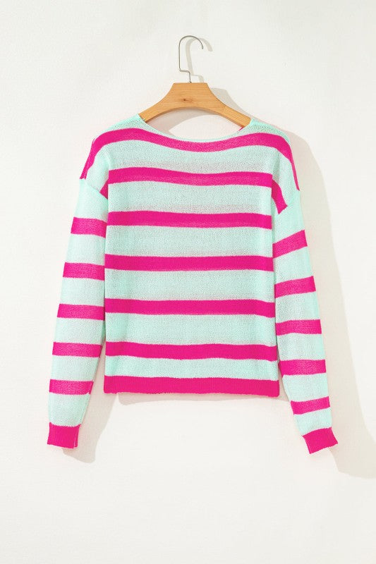 Stripe Round Neck Sweater Shop Style & More | Fresh Looks, Everyday Deals & Free Shipping