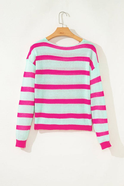 Stripe Round Neck Sweater Shop Style & More | Fresh Looks, Everyday Deals & Free Shipping