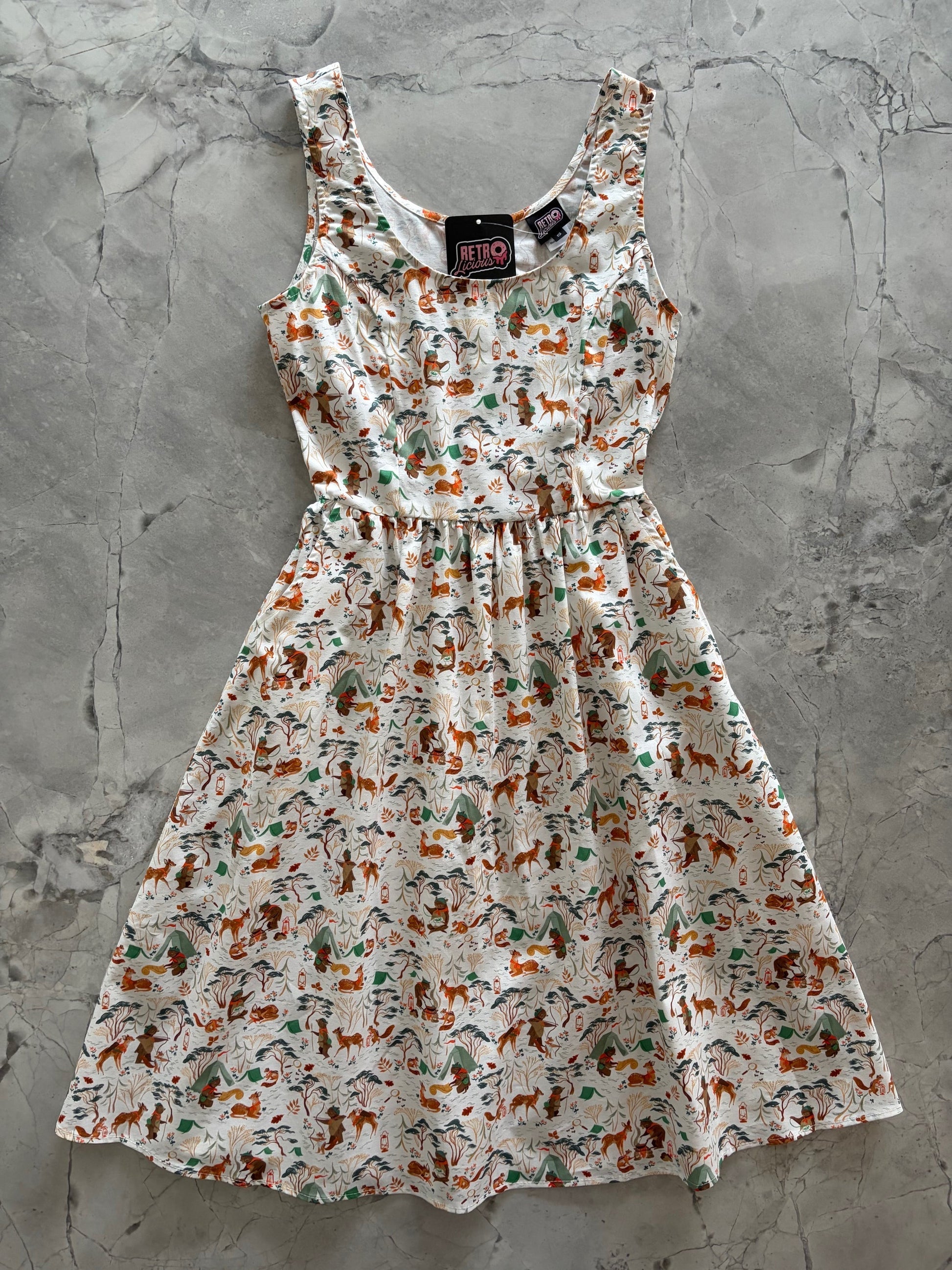 Campsite Fit & Flare Dress Retrolicious